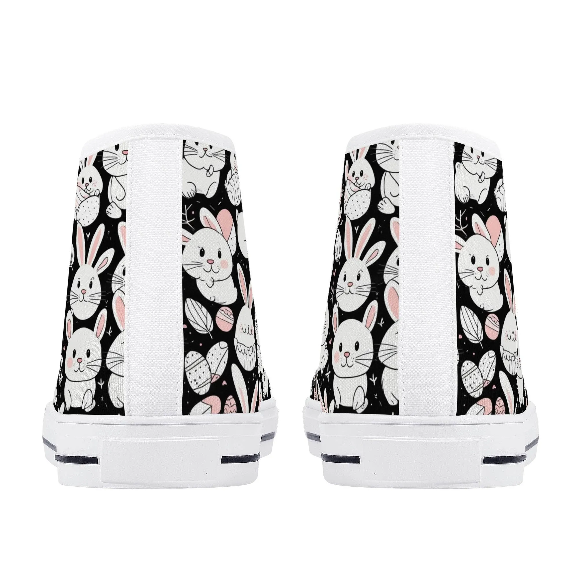 Cute Bunny Womens High Top Canvas Shoes