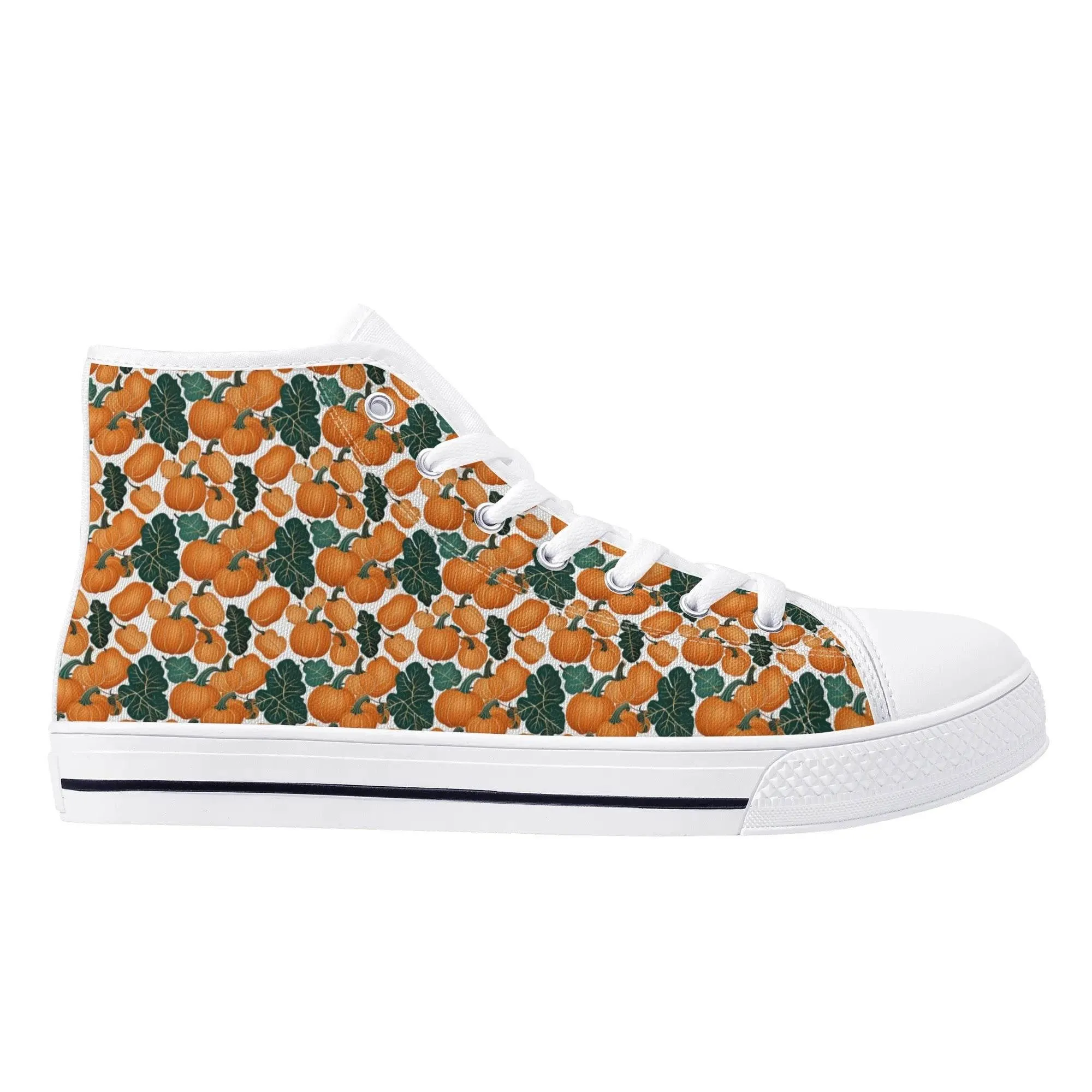 Mens Rubber High Top Pumpkin Patch Canvas Shoes