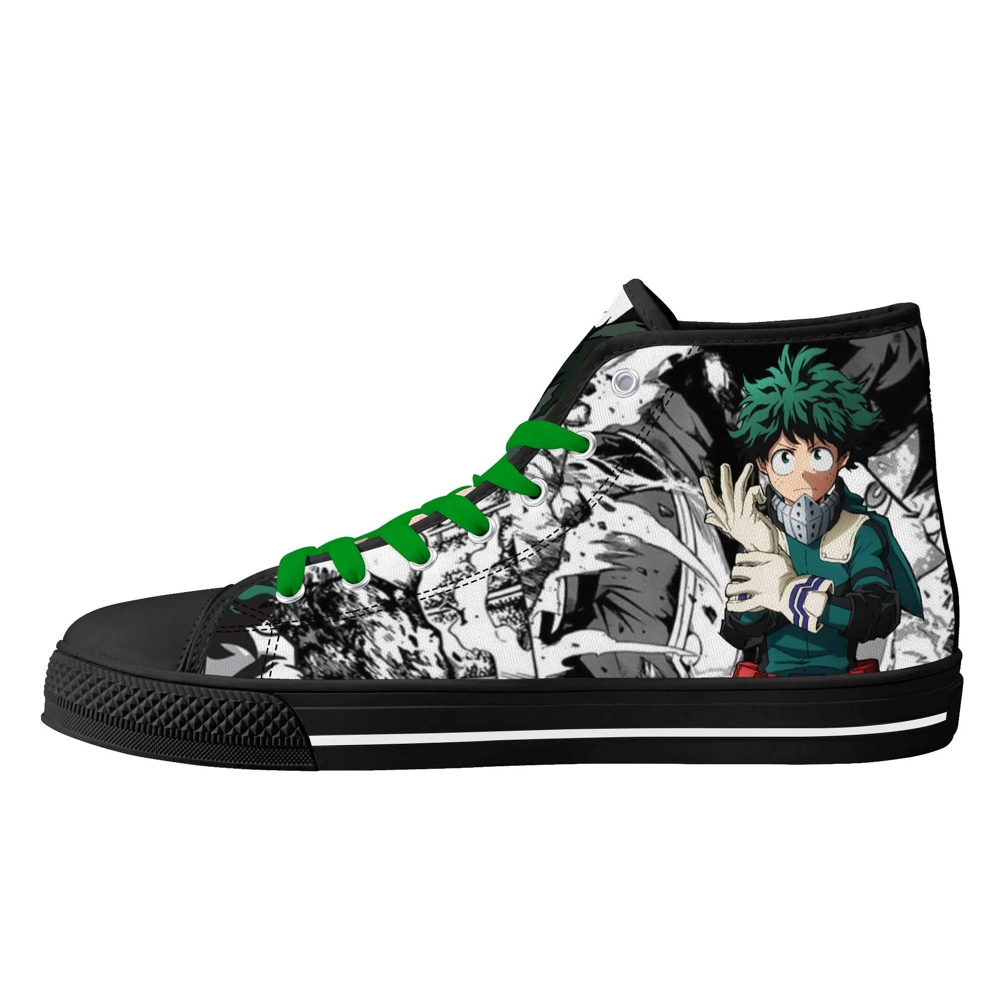 MHA Anime Mens High Top Canvas Shoes
