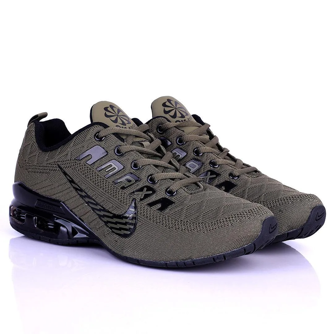 NK Joy Ride Zoom Green Sneaker With Solid Black Sole
