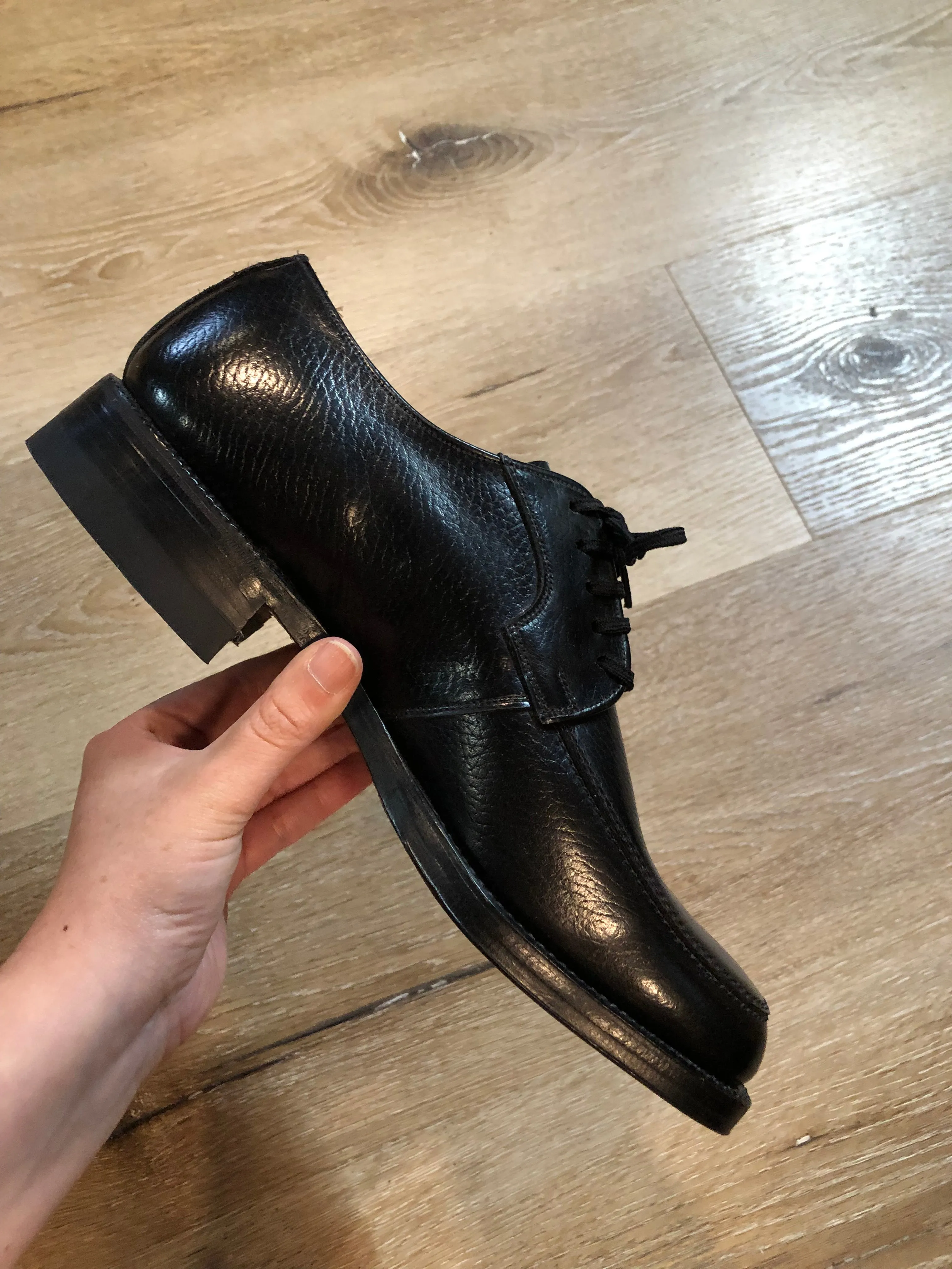 Vintage 1960’s Deadstock Black Hartt Dress Shoes, Made in Canada, 6.5 Mens US/ 40 EUR